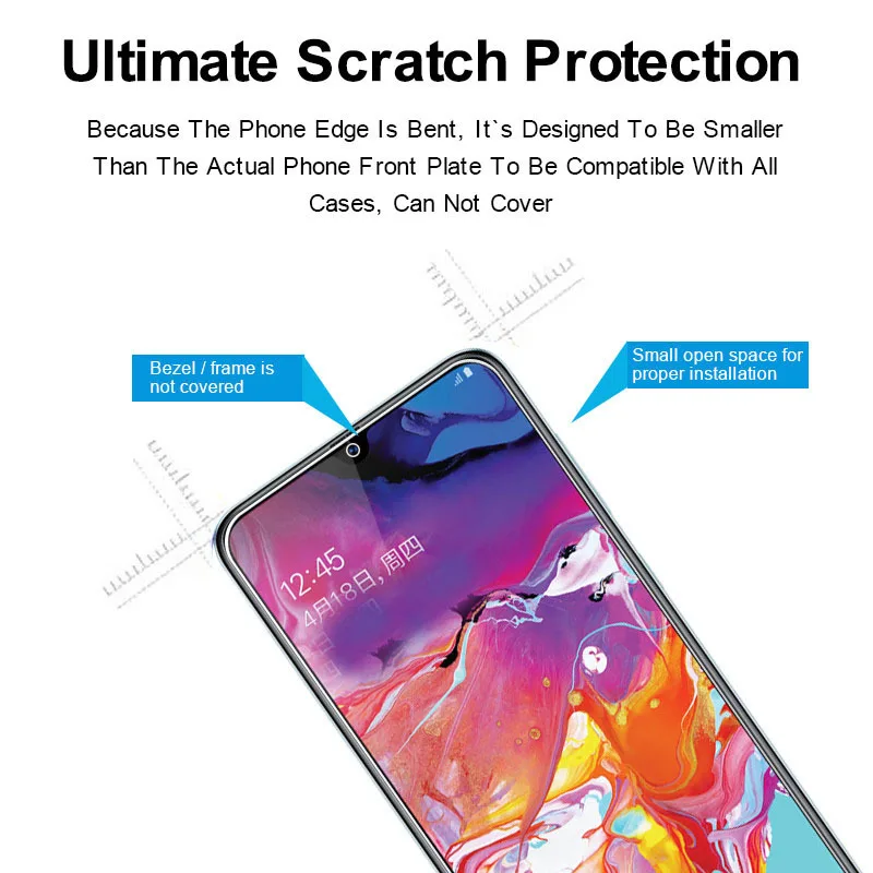 Закаленное стекло 9H для Samsung Galaxy A70 Защита экрана A 70 Sm a705f/ds A7050 защитная