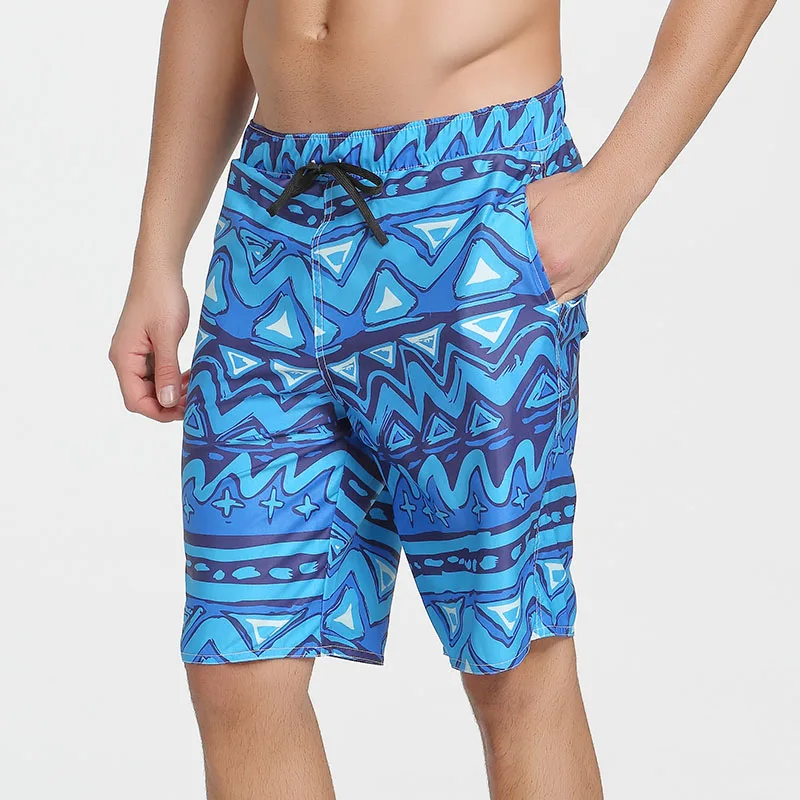 Летние брендовые пляжные мужские шорты-бермуды пляжные шорты с рисунком Homme для мужчин одежда для плавания плавательные шорты для серфинга нижнее белье плюс размер 3XL - Цвет: Blue Short