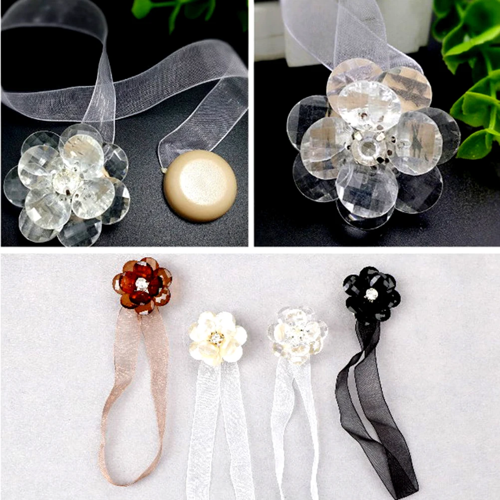 New 1 PCS Flower Shape Magnet Buckle Magnetic Tieback Window Curtain Accessories