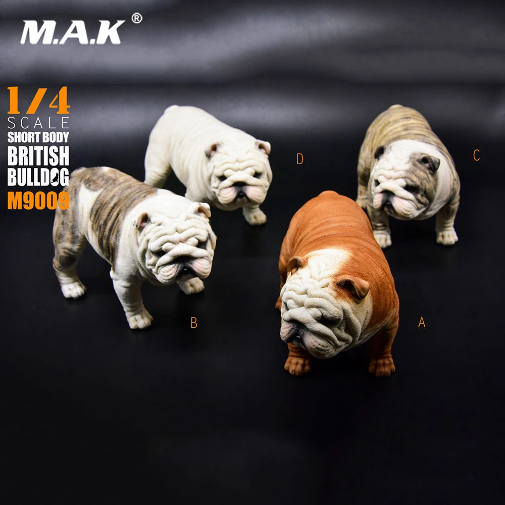 Массивная статуя британского бульдога в масштабе 1:4 из смолы модель M 9009 4 цветов