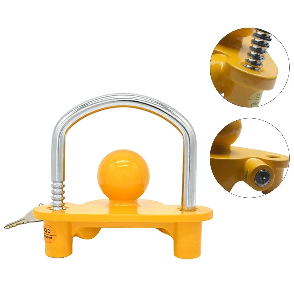  Heavy Duty Lock Universal Trailer Hitch Security Lock Adjustable Anti-Theft Storage Towing Coupler 