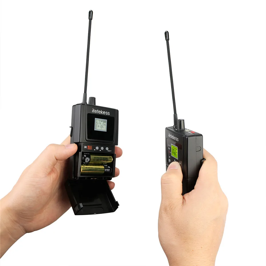 RETEKESS Беспроводная Конференц-система RF система синхронного перевода 1 UHF микрофон передатчик+ 5 UHF Телефон моно приемник