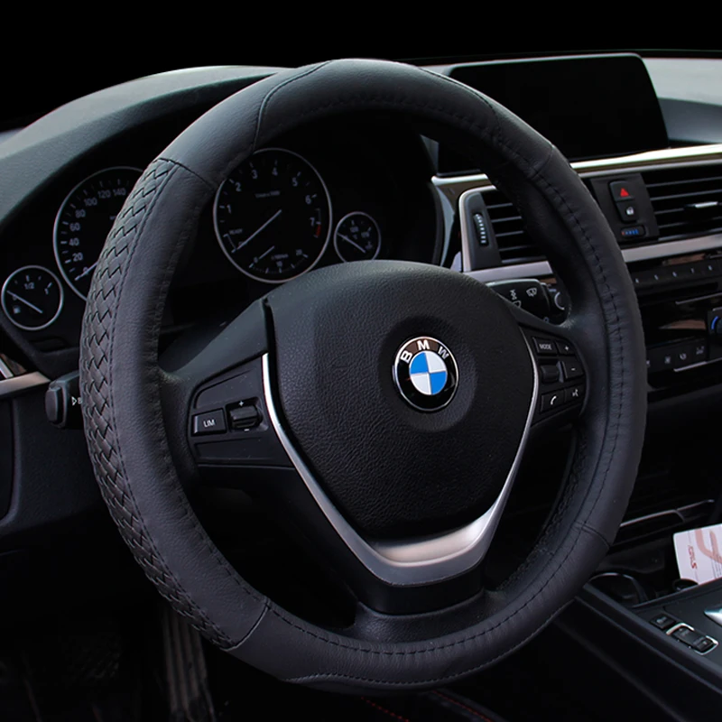 Новинка 2017 кожаный чехол для Volkswagen Golf 7 GTI R MK7 VW Polo Scirocco 2015 2016. 38 см|car steering wheel