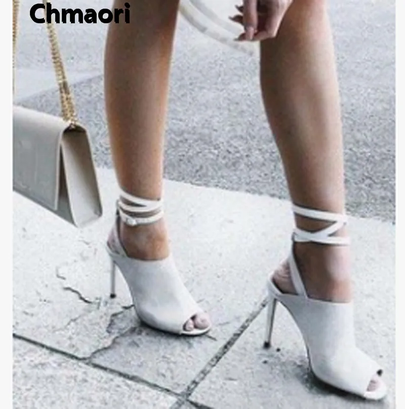 

Summer Women Sandals 2017 High Heels Buckle Strap Women Sandalias Mujer Open Toe Ankle Strap Thin High-heeled Women Shoes