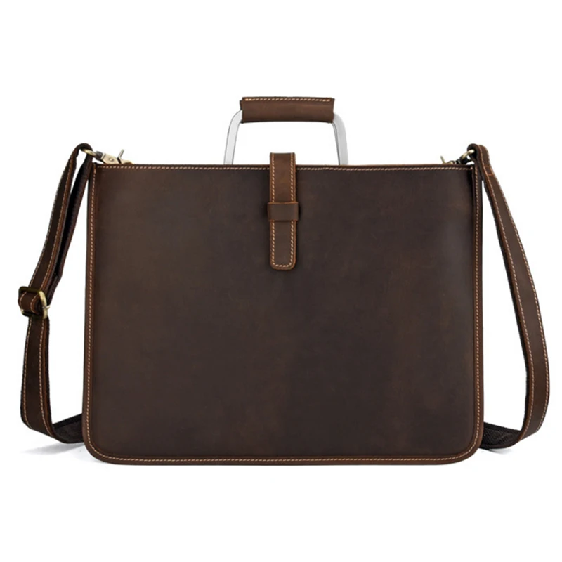 

Men Vintage Leather Cowhide High Quality Handbag Briefcase Business Messenger Shoulder Bag Fashion Handbags