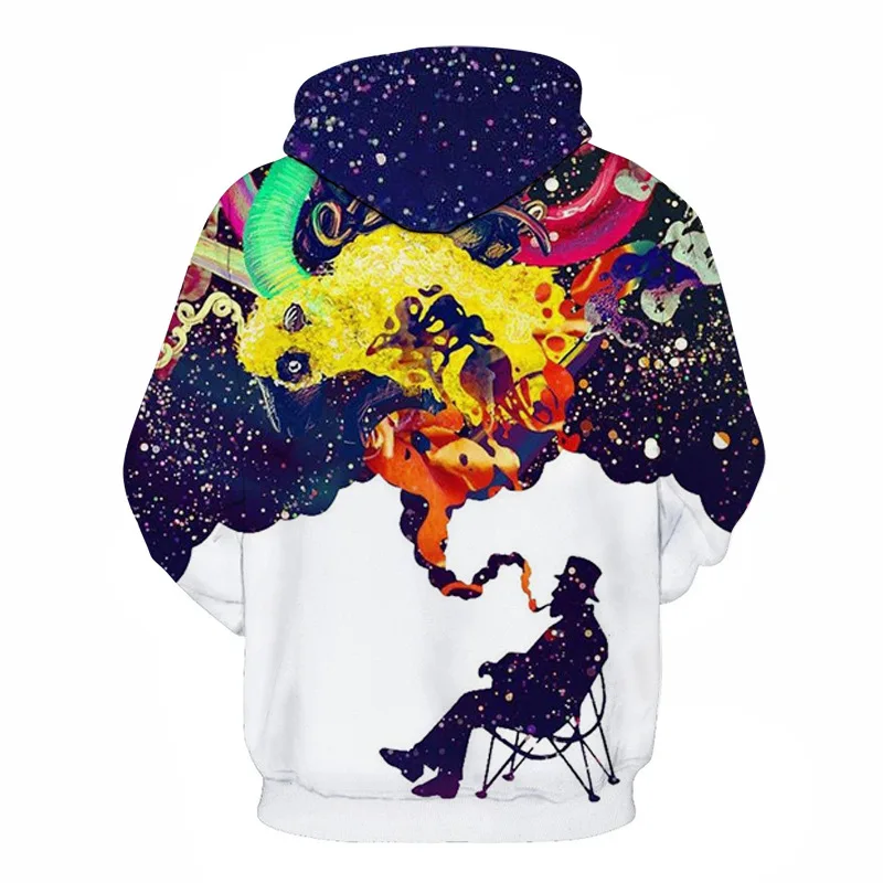 Hipster nebula Galaxy Print 3d Hoodie punk Women Men Sweatshirts Jumper Outfits Casual Sweats