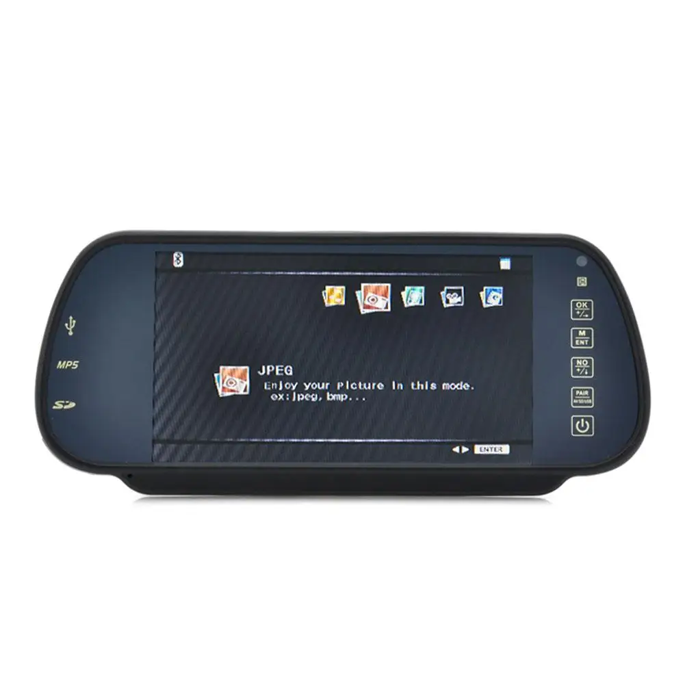 

Bluetooth Rear View Mirror Monitor and Multimedia MP4 Player - 7 Inch Handsfree Bluetooth Rear View Mirror Auto Interior Parts