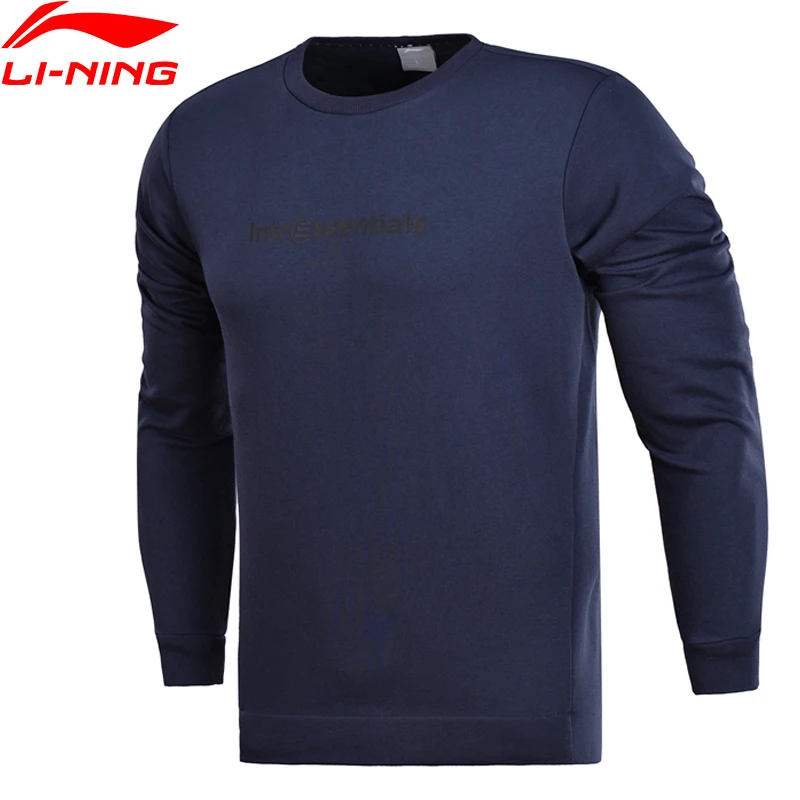 Kopen Li Ning Mannen Training Essentials PO Knit Top Truien Regular Fit Comfort Dubbele Fleece Voering Sport Trui AWDN089 MWW1388