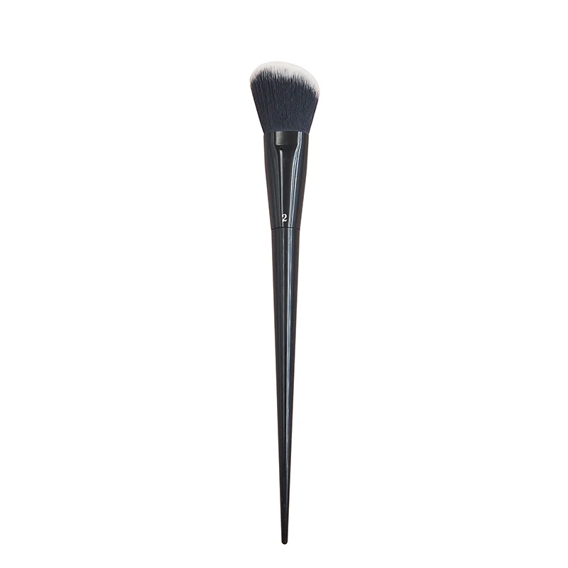 Professional2AngledPowderContourBrushBlackLongHandleMakeup