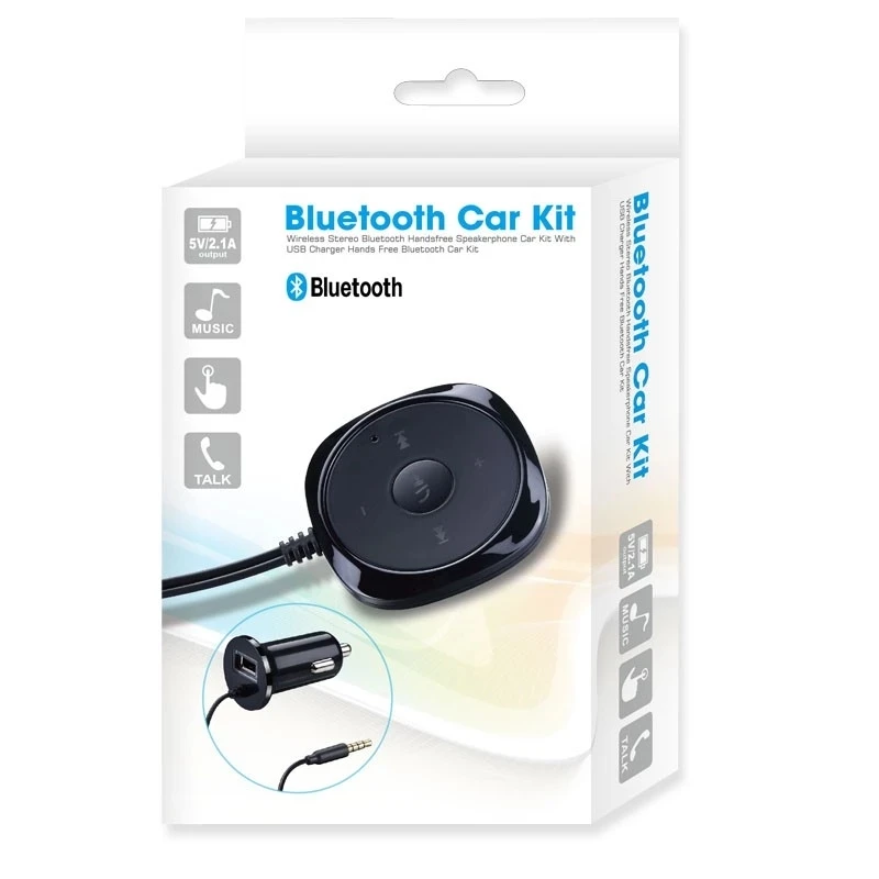 Автомобильный комплект громкой связи Bluetooth громкая связь Aux MP3 плеер с 5 в 2 1 а USB