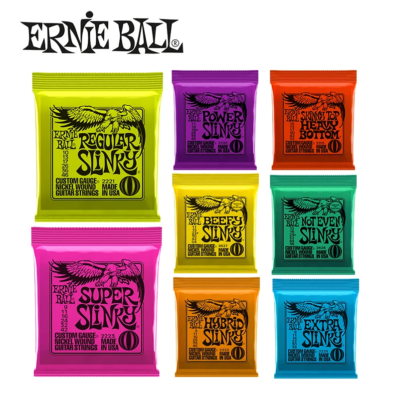 Лидер продаж! Ernie Ball гитары строка 2627 2223 2221 2627 2215 2626 никель Beefy Slinky падение настройки электрогитары Строки рану набор