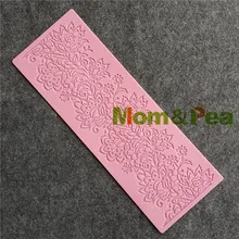 Mom& Pea GX196 Цветочная кружевная форма для украшения торта помадка для торта 3D форма для пищевого силикона