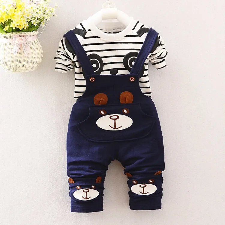 Г. Комплекты одежды для маленьких мальчиков детская одежда с рисунком медведя хлопковые комбинезоны, костюмы для детей, костюм детский костюм рубашка+ штаны, 2 предмета, bebe