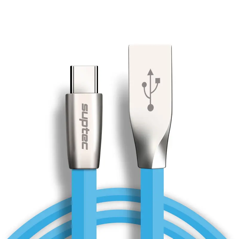 SUPTEC usb type-C кабель USB 3,1 type C кабель для быстрой зарядки USB-C шнур зарядного устройства для samsung S8 Xiaomi huawei P9 P10 LG OnePlus - Цвет: Blue