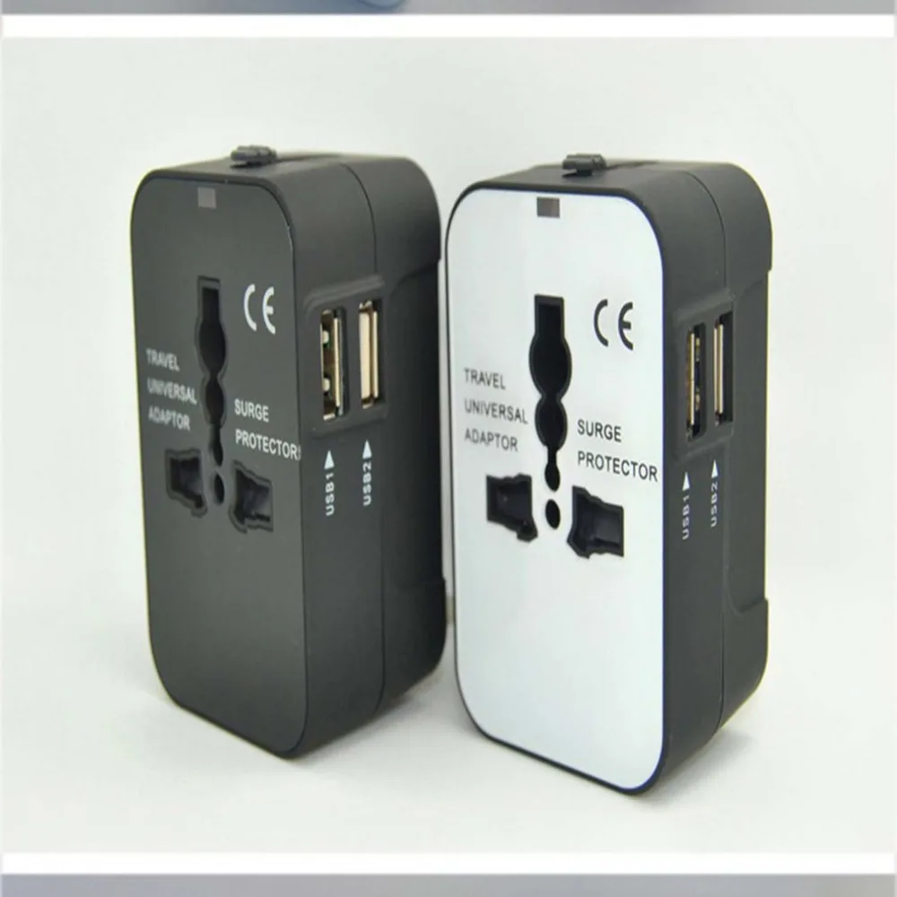 

Portable Travel Charger Adapter 2 USB Power Plug Converter Universal USB Wall AC Power Durable Outlet Converter