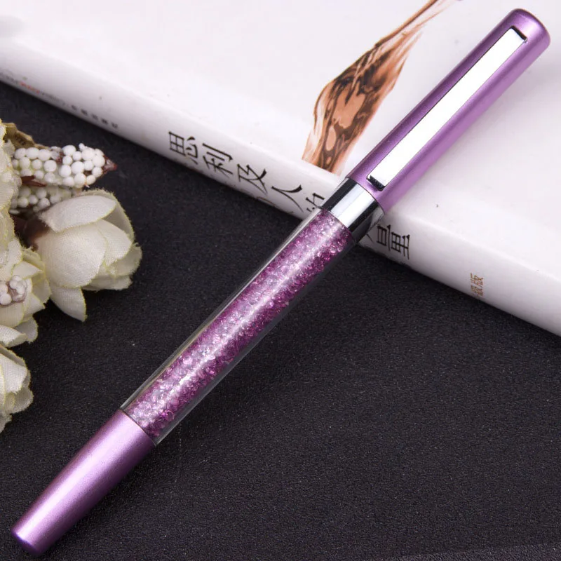 Новые креативные алмазные металлические шариковые ручки, подарок на заказ, кристальная ручка, подпись в офисе, рекламная ручка, офисные студенческие канцелярские принадлежности - Цвет: Light purple