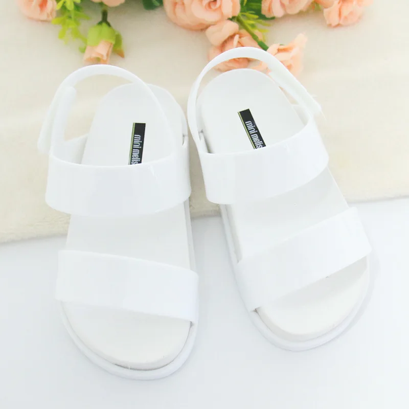 Mini Melissa/Новинка года; босоножки для девочек ярких цветов; Летняя обувь; Прозрачные Пляжные сандалии; детские сандалии; детская обувь Melissa; 15-19 см