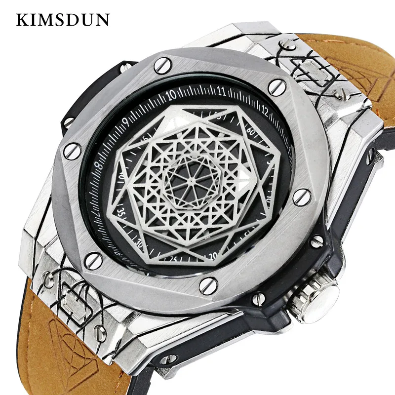 Модные брендовые KIMSDUN мужские часы Relojes Hombre роскошные кварцевые часы мужские Relogio деловые мужские часы Montre Homme