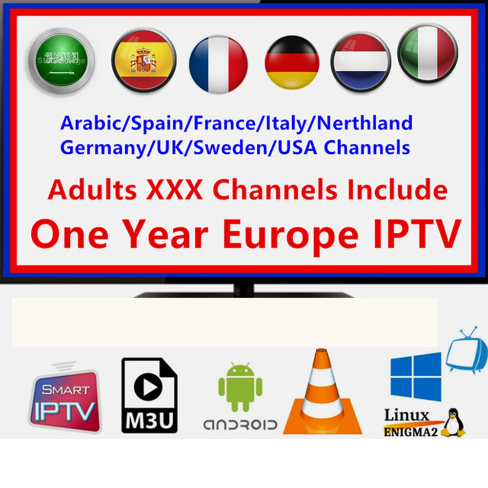 

IPTV Subscription arabic europe french italian stream live tv code iptv 4000+ channels and 2000 films support GTC GTS G1 TV BOX