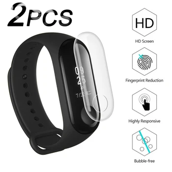 

2PCS Film For Xiaomi Mi Band 3 Strap Screen Protector Glass Cover HD Ultra Thin TPU For Xiaomi Mi Band 3 Bracelet Smart Wristban
