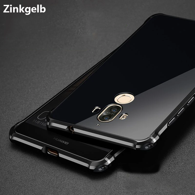 

For Huawei Mate 9 Case Cover Luxury Cute Slim Hard Metal Aluminum Frame Shockproof Armor Phone Case for Mate 9 Pro Back Cover