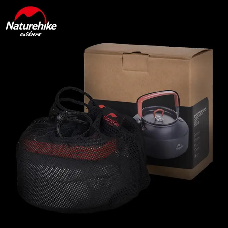 Naturehike Открытый походный чайник из алюминиевого сплава Сверхлегкий портативный чайник 1,1л кофейник туристический походный чайник для воды