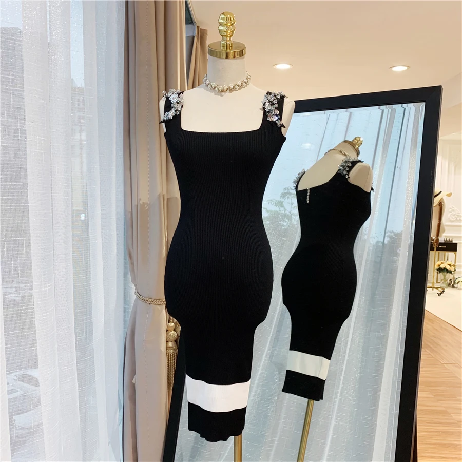 HIGH STREET 2020 дизайнерское подиумное Платье женское трикотажное платье на тонких