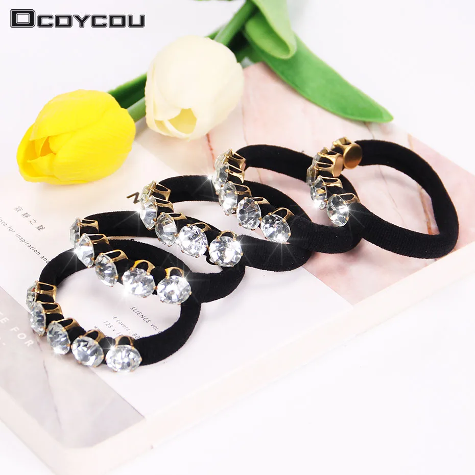 

1PC Fashion Luxury Rhinestone Head Wear Women Hair Circle Ladies Elastic Hair Band Gift for Girls Hair Accessories