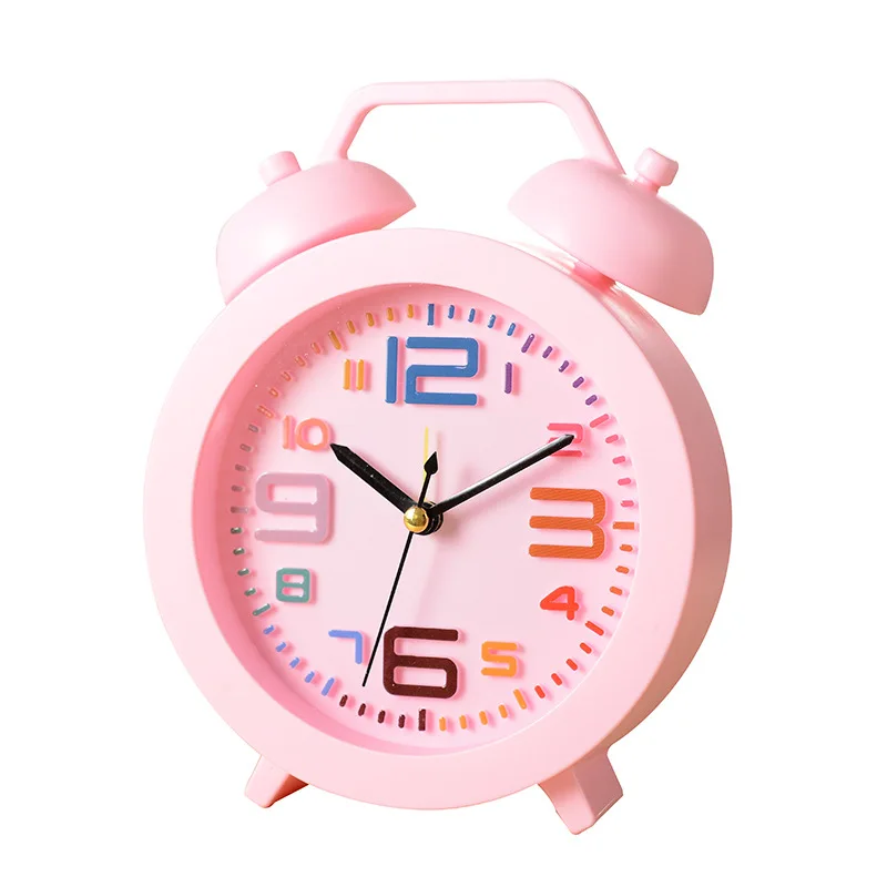 

New Big Figure Digital Alarm Clock Multi Candy color mute Snooze Clock Double Ear Quartz Bell Alarm Clock Desktop Decorations