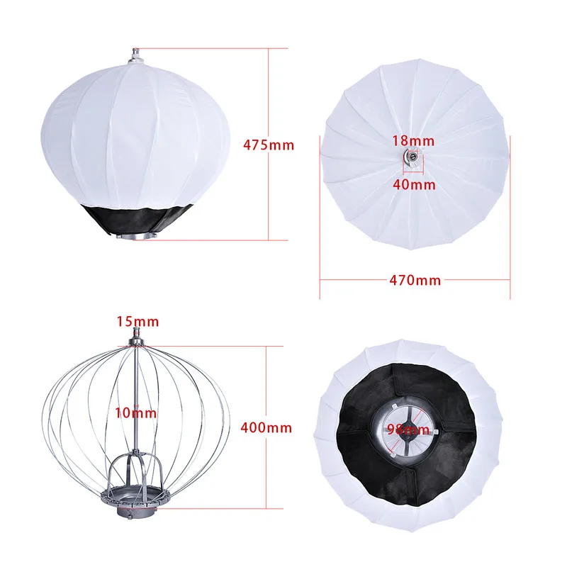 Fosoto 50 см складной Сферический софтбокс бумажный фонарь шаровой формы Глобус-рассеиватель Bowens крепление для фотостудии Flash Strobefor