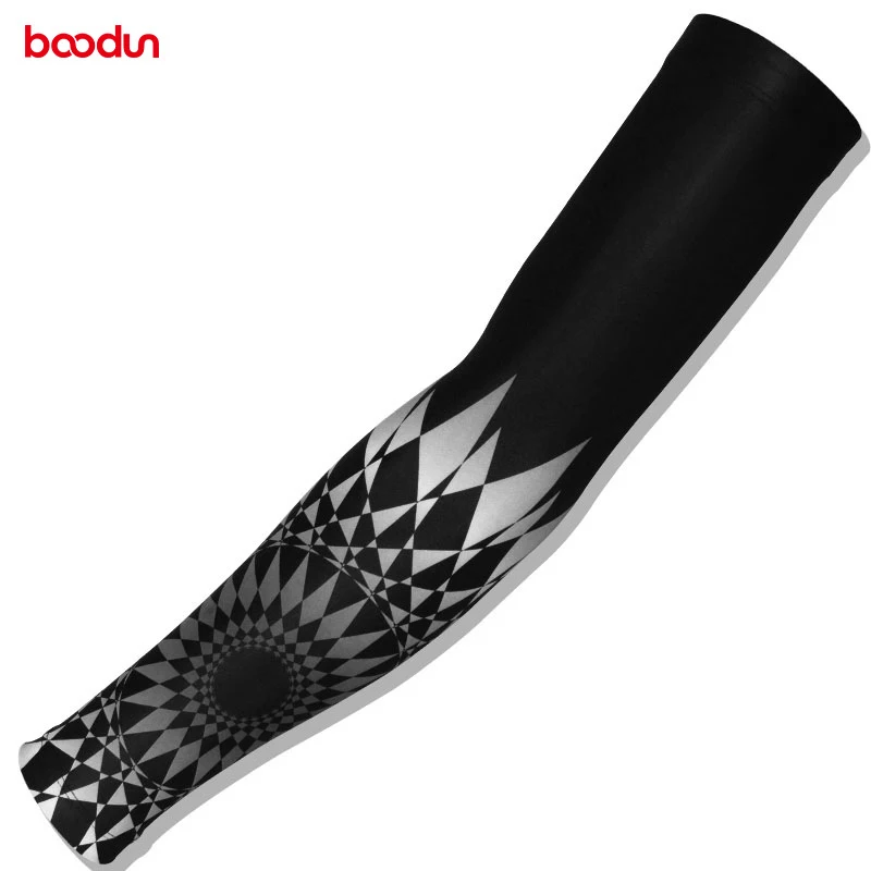 Boodun ледяная ткань дышащая УФ-защита рукава для бега фитнес Баскетбол налокотник Спорт Велоспорт уличные нарукавники - Цвет: 8