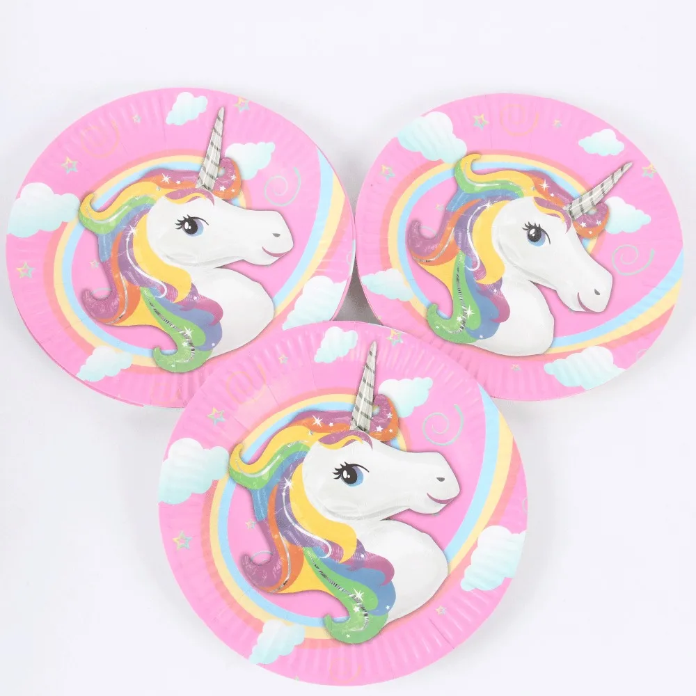 10 Pcs Lot Kartun Unicorn Tema Perlengkapan Pesta Ulang Tahun