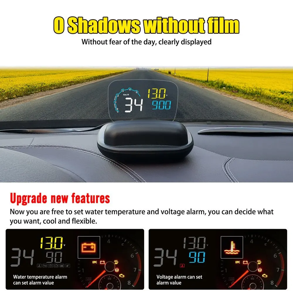 Автомобильный головной дисплей C600 OBD2 многофункциональный дисплей проектор для вождения расход топлива цифровой спидометр сигнализация напряжения
