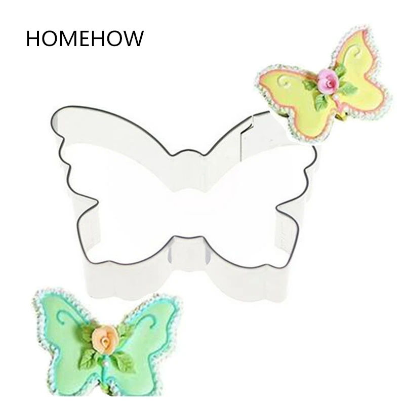 

Homehow 1PC/Lot Butterfly Cookie Cutter 6.5*6cm Stainless Steel Cutter Animal Butterfly Shaped Pastry Fondant Cutting Mold