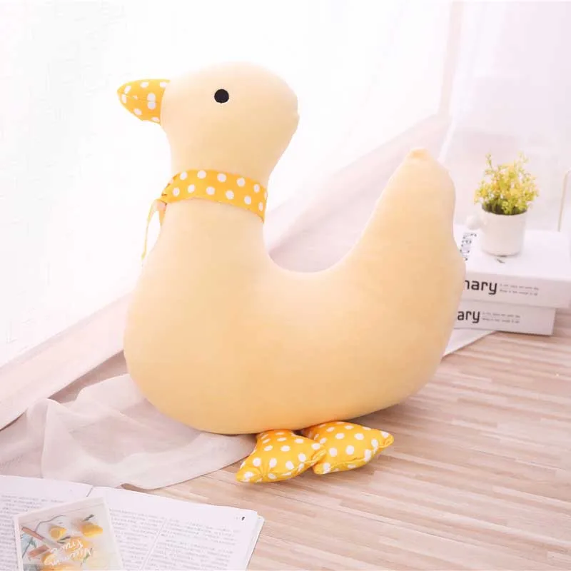 45cm duck Nooer Мягкая Плюшевая Кукла животного динозавра Розовая Свинья мышь утка Бегемот мягкая плюшевая игрушка детская подушка дети девочки подарок на день рождения - Цвет: 45cm duck