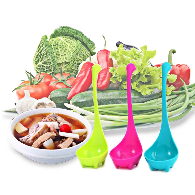 Creative Dinosaur Soup Spoon Long Handle Plastic Monster Spoons