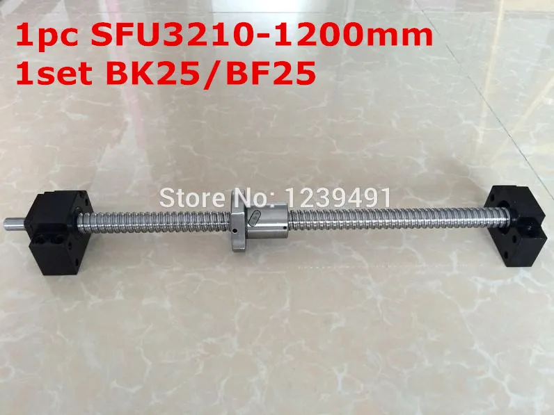 

SFU3210 - 1200mm ballscrew with end machined + BK25/BF25 Support CNC parts