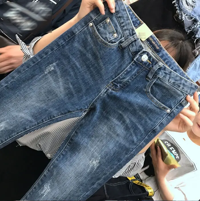 High Waist Boyfriend Jeans Women Fashion Jeans Ladies Denim Ankle Length Harem Casual Skinny Forking Jeans Plus Size