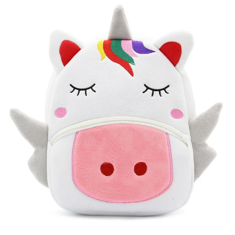  Cute Unicorn Baby Backpack Plush School Bag Rucksack Children's Gifts Kindergarten Cartoon Animal B - 32876379623