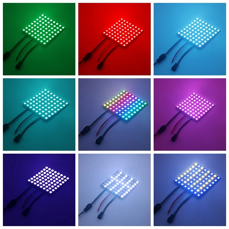 Цифровой гибкий точечный матричный модуль светильник WS2812B SMD 5050 RGB индивидуально