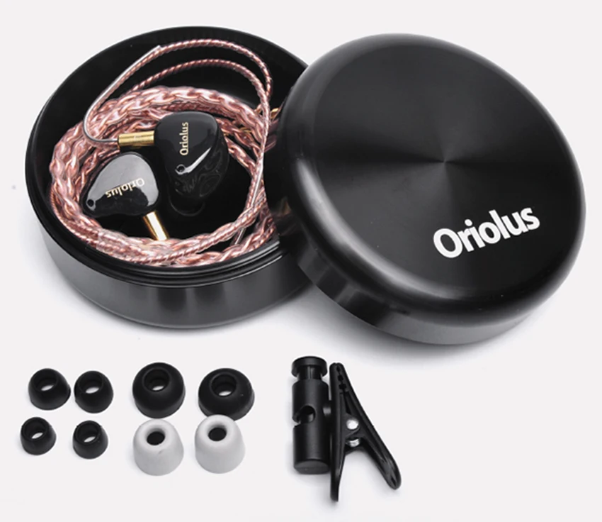 

Original Black Oriolus 3 Balance Armture + Moving Coil Dynamic Hybird BA+DD HIFI Music DJ Studio Stage Monitor Stereo Earphones