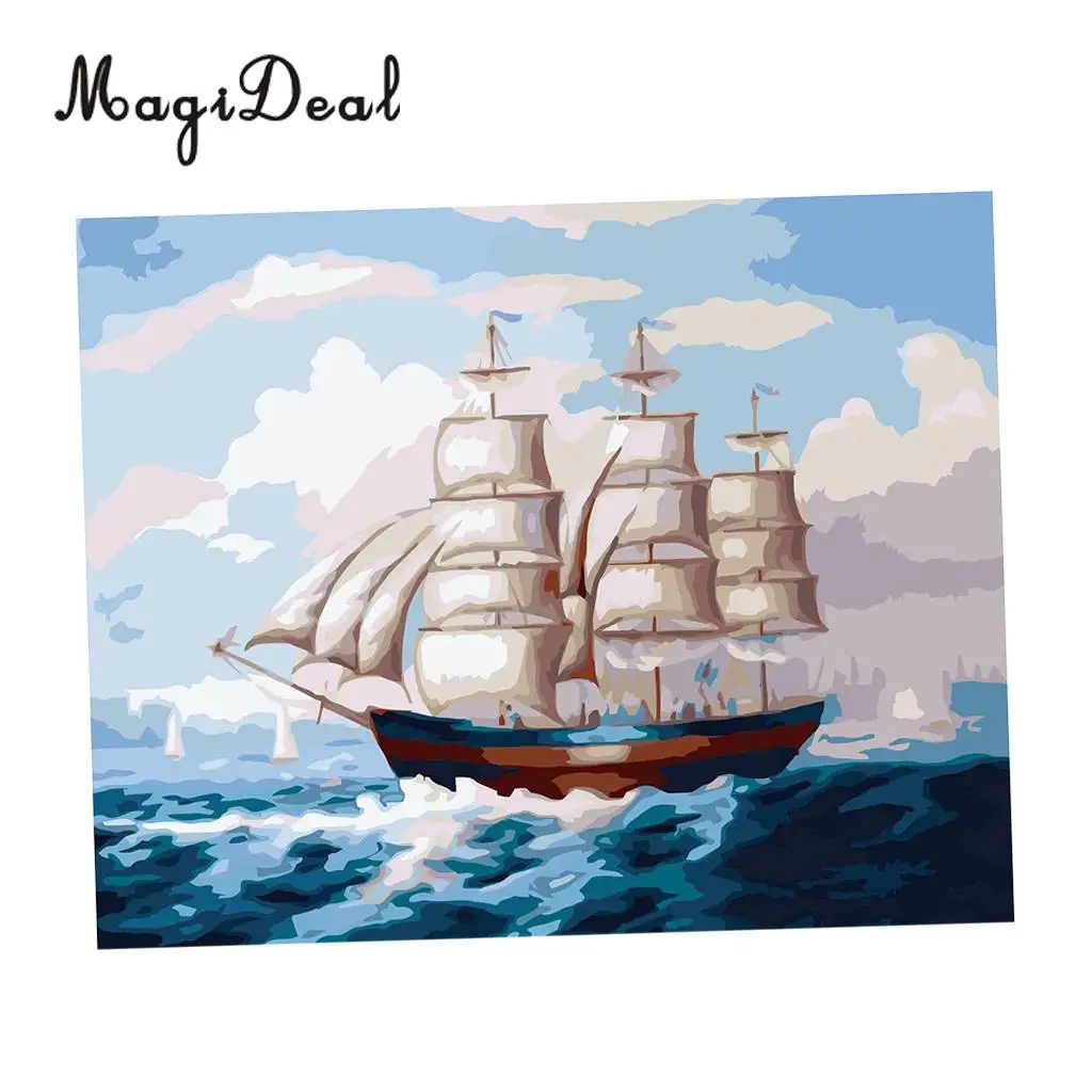 DIY Painting by Numbers for Adults Kids Paint by Number Kits Drawing On Canvas for Home Living Room Decor 40x50cm