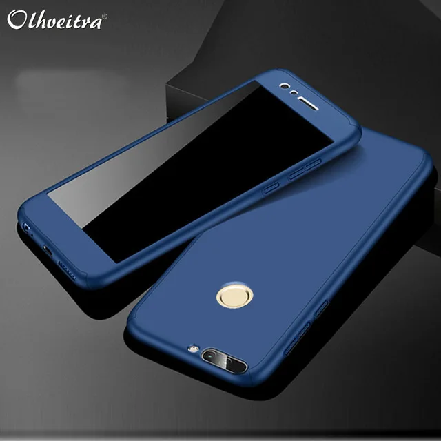 

For Huawei Enjoy 8E Case Cover 360 Degree Protector Phone Housing With Tempered Glass Flim Case For Huawei Honor 7A Pro Prime