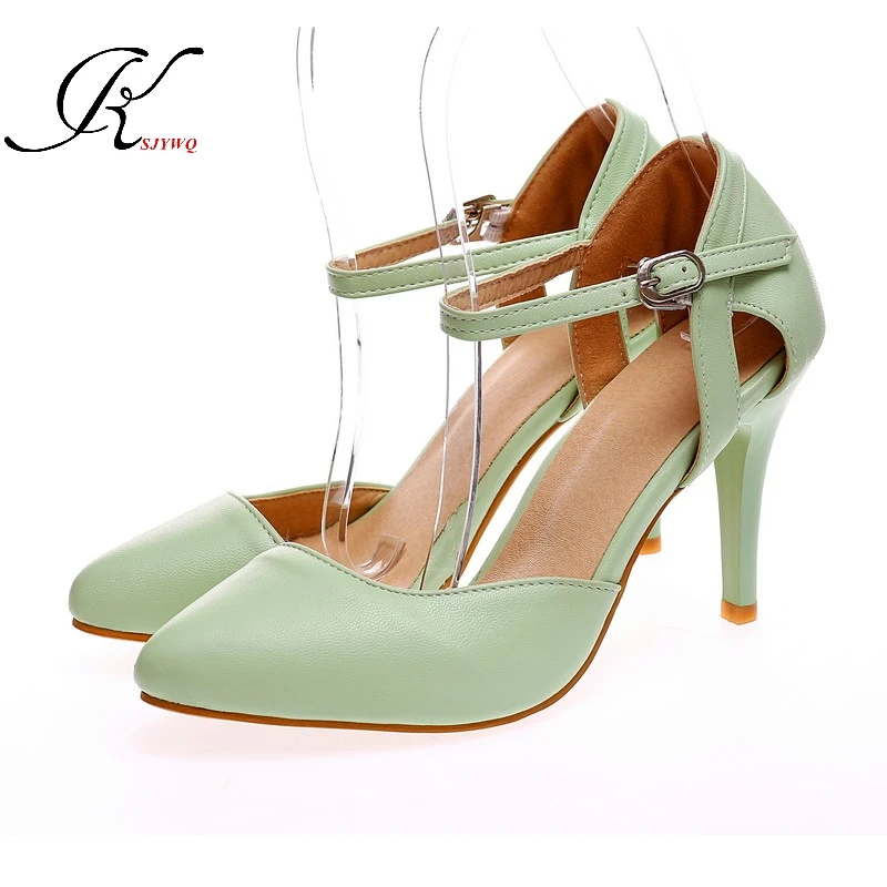 Summer Dress Casual Shoes High Heels For Women Pumps Mint Green