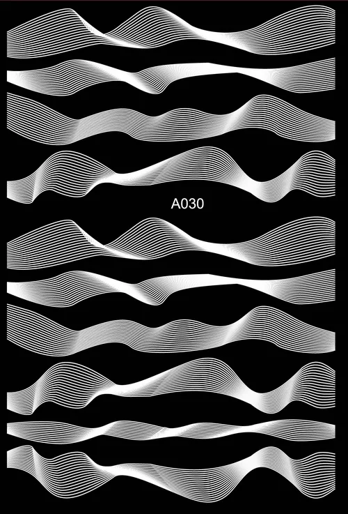 3D наклейка для ногтей, наклейка на заднюю панель, роскошный дизайн, все для маникюра, белая наклейка, украшение для ногтей, аксессуары для ногтей DIY - Цвет: A030 White