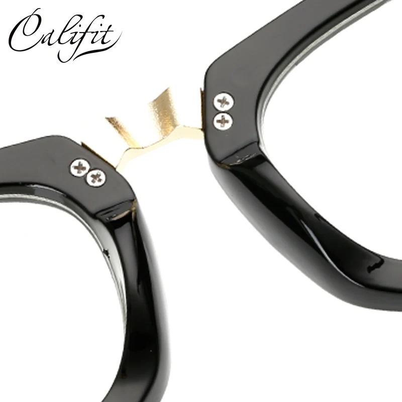 CALIFIT роскошные стеклянные прозрачные линзы солнцезащитные очки для женщин
