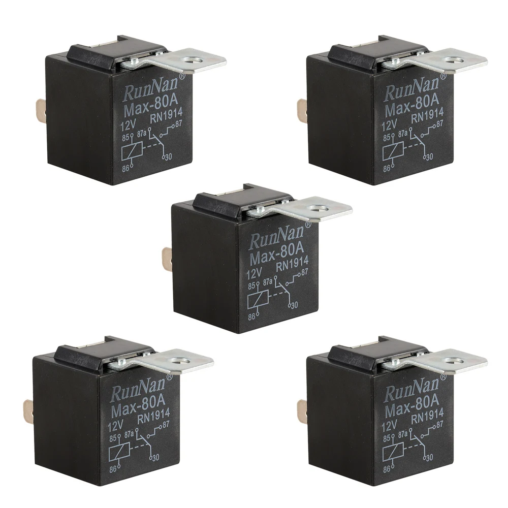 5pcs Set Car Accessories Waterproof 12v Relays Car