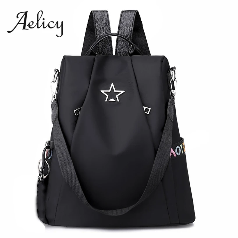 

Aelicy Lady New Fashion anti-theft Backpack Women Casual Oxford Waterproof Shoulder Bag Teenager College Satchel New 2019