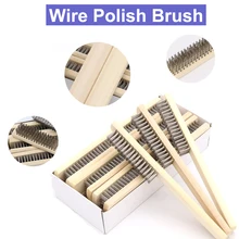 URANN 1 шт. 210 мм шерстяная ручка стальная проволочная полировальная щетка для чистки ручной инструмент