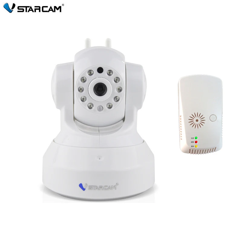  Vstarcam C37-AR Wilress HD 720P Dome WIFI Alarm IP Security CCTV Camera use for AF143 433mhz Long distance Gas Sensor/Detector 